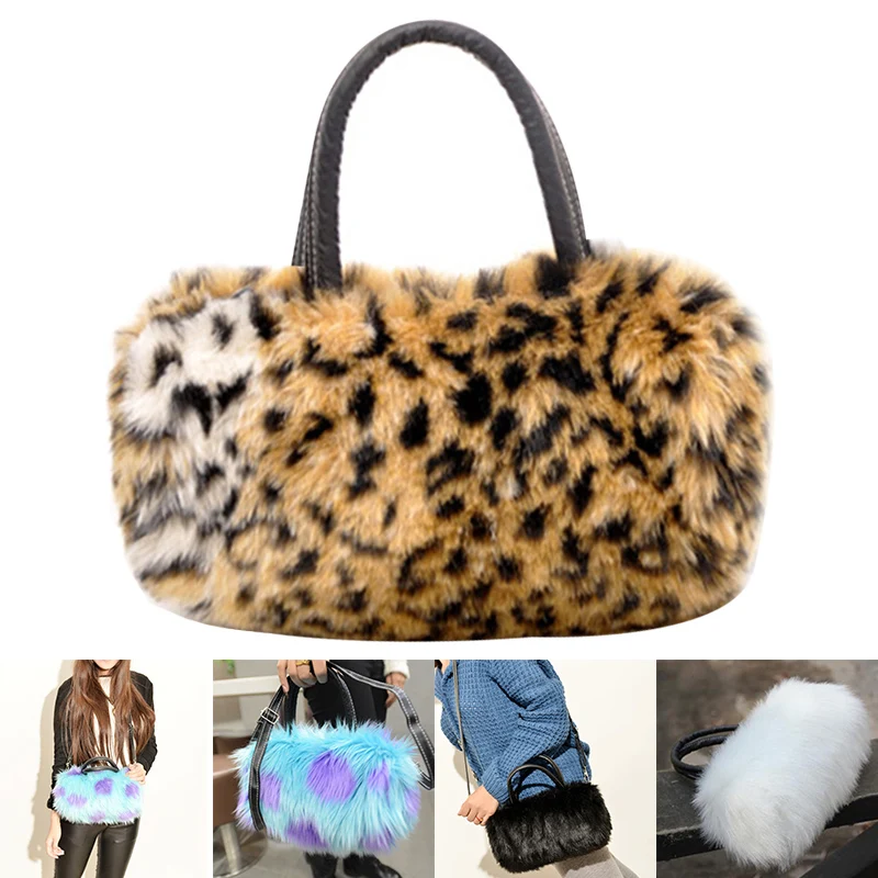 2019 Новая женская простая элегантная плюшевая сумка пушистая мягкая