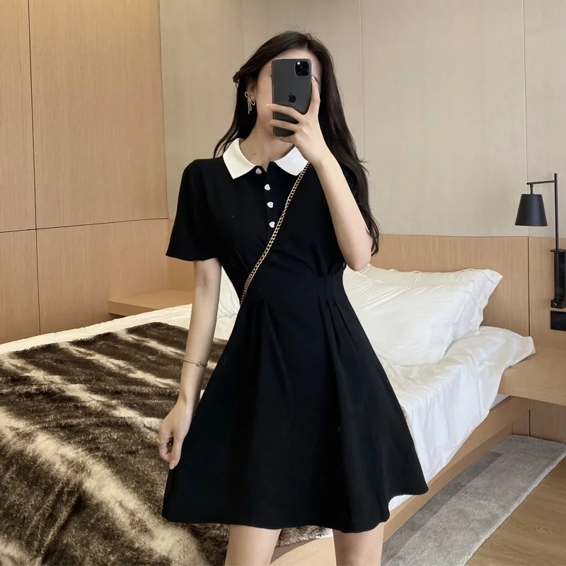 

2021 Summer New Women's Clothing Hepburn Style Dresses Goddess Temperament Small Fresh Small Black Dress Young Fashion Korean