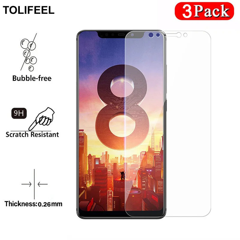 3 шт. закаленное стекло TOLIFEEL для Xiaomi Mi8 Защитная пленка экрана 9H 2.5D Mi 8 SE на