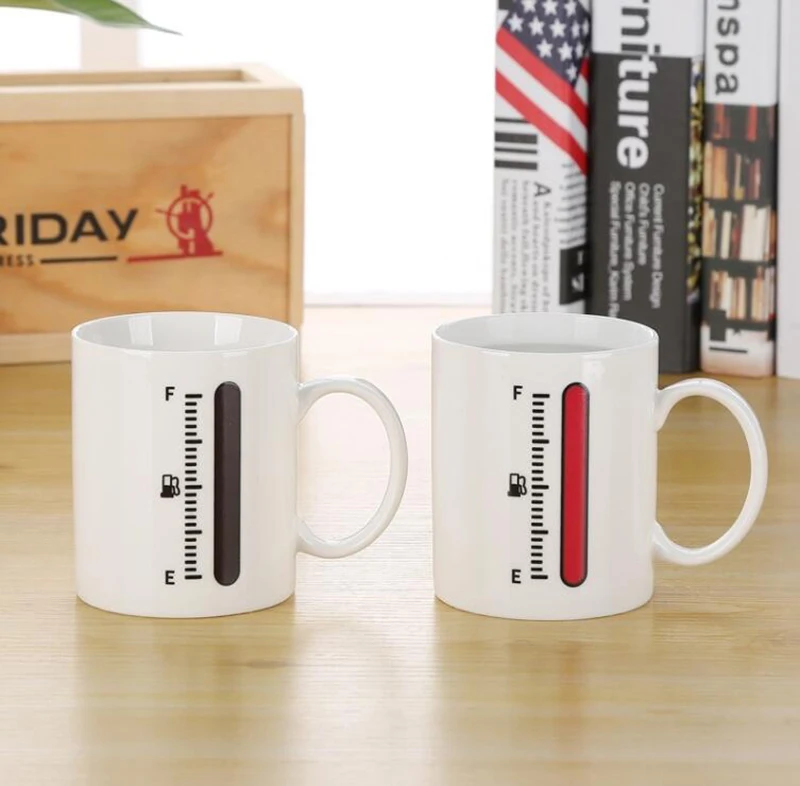 Креативная керамическая кружка с изменением цвета волшебный термометр