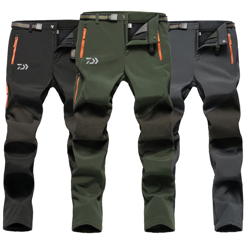 

Daiwa Men Fleece Pants Waterproof Warm Windproof Pant Outdoor Fishing Camping Hiking Skiing Fishing Trousers Clothes