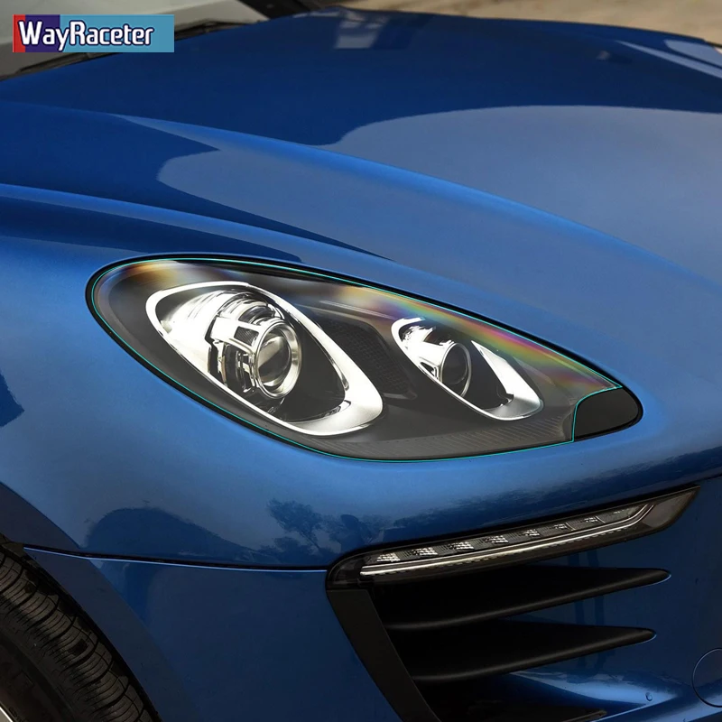 

Car Headlight Protective Film Headlamp Transparent Black TPU Sticker For Porsche Cayenne 2019 Panamera 970 971 Macan Accessories