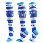 Компрессионные женские носки до колена, 20-30 мм рт. Ст., медицинские компрессионные носки для диабета, варикозного расширения вен, путешествий