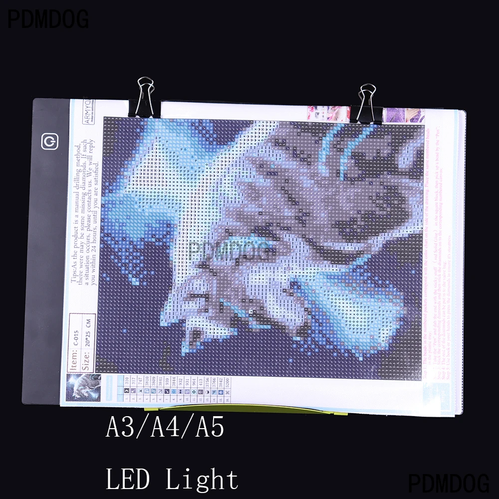 

5d Diamond Painting Accessories A3/A4/A5 Led Light Pad Box for DIY Diamond Embroidery Led Drawing Board with 3 Level Brightness