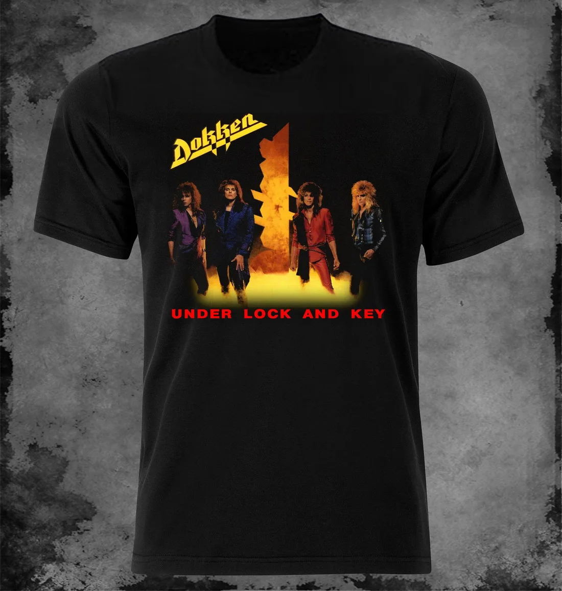 Dokken underlock And Key топы футболка XS S M L XL XXL свободный размер| |