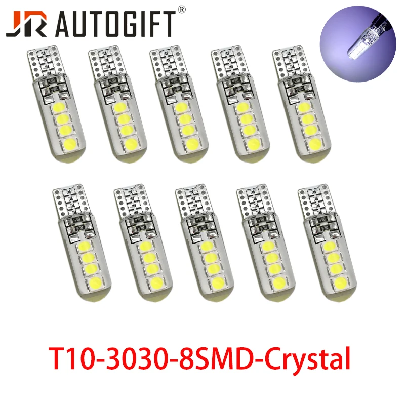 50 шт. новые Автомобильные светодиодные лампы W5W 3030 8SMD 12 В T10 автомобильные 194 168