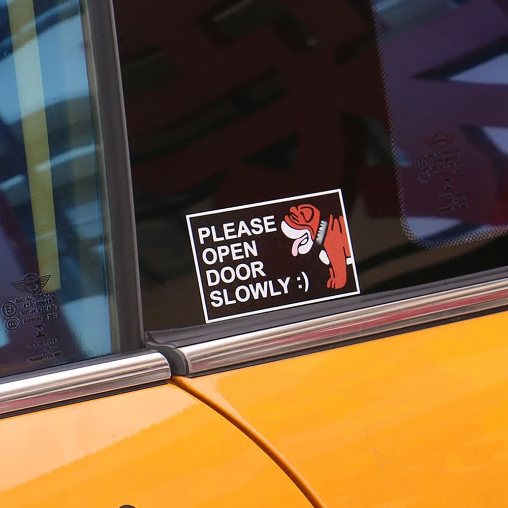 Наклейка на окно автомобиля с открытой дверью Bulldog универсальная наклейка для MINI