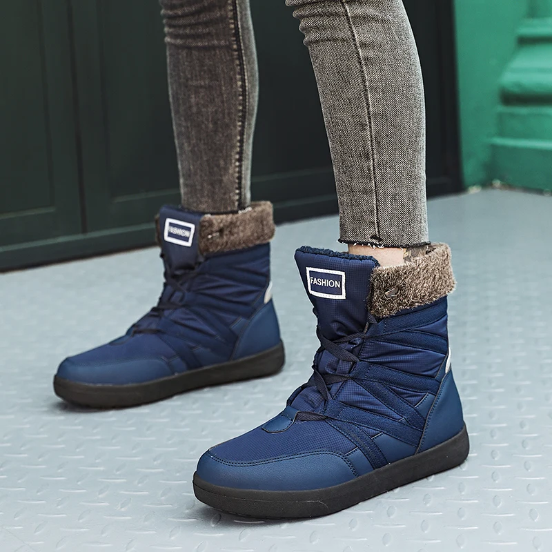 

Autumn Winter Boots Women's New Wild Fashion Casual High Canvas Ankle Boots for Women Zapatos De Mujer Womens Sneakers Shoes