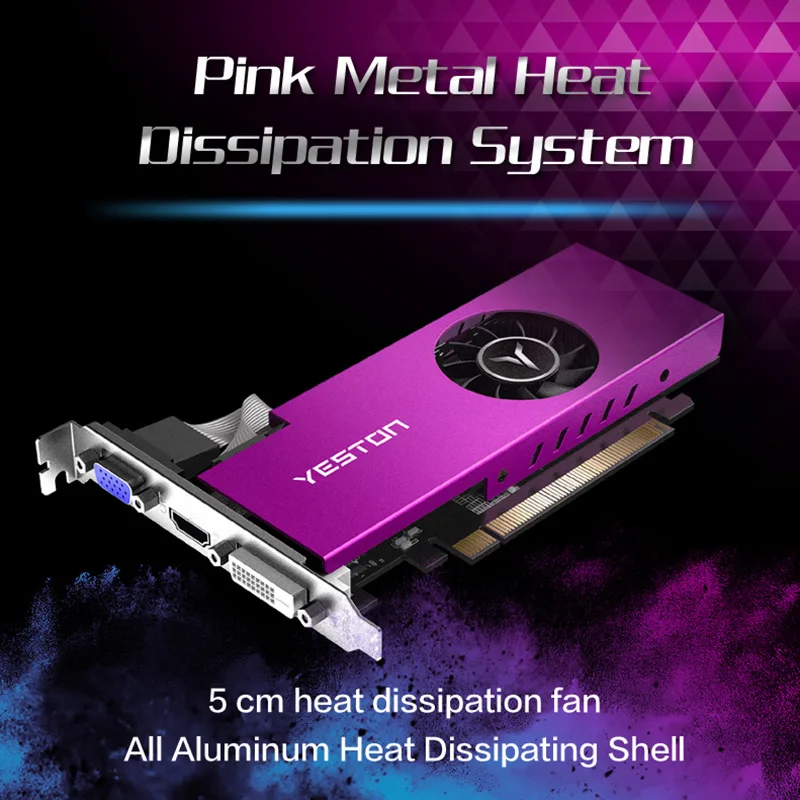 Yeston Radeon RX560-4G D5 LP XL2 Graphics Cards 4G/128bit/GDDR5 Desktop Computer PC Video Graphics Cards 1200/6000MHz DirectX 12