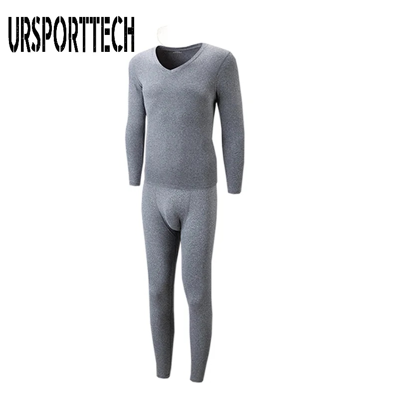 URSPORTTECH Mens Thermal Underwear Set Winter Long Johns Thick Warm Thermo Underwear Men Thermal Pants Winter Clothes Men Sets