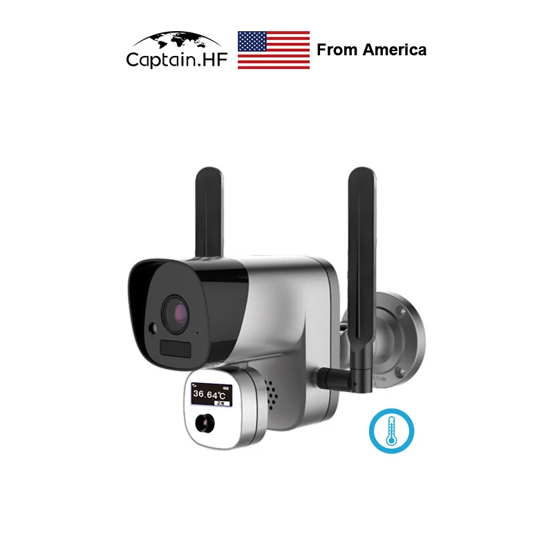 US Captain   WIFI Wireless Thermo Vision Camera Temperature Measurement Infrared Thermal Imaging Camera, Imaging Automatic Face ai automatic face mask detect no contact face recognition high fever alarm body temperature measurement system