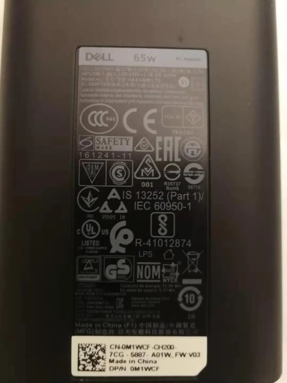 M1WCF MVPDV HA65NM170 оригинальный новый полный гастроном 65 Вт 5/9/15/20V 3/3/3/3.25A адаптер