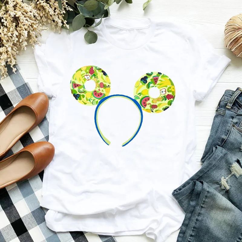 

Women Lady Beach Butterfly Fruit Flower 90s Cartoon Print Ladies T Tee Tshirt Womens Shirt Clothes Female Top Graphic T-shirt