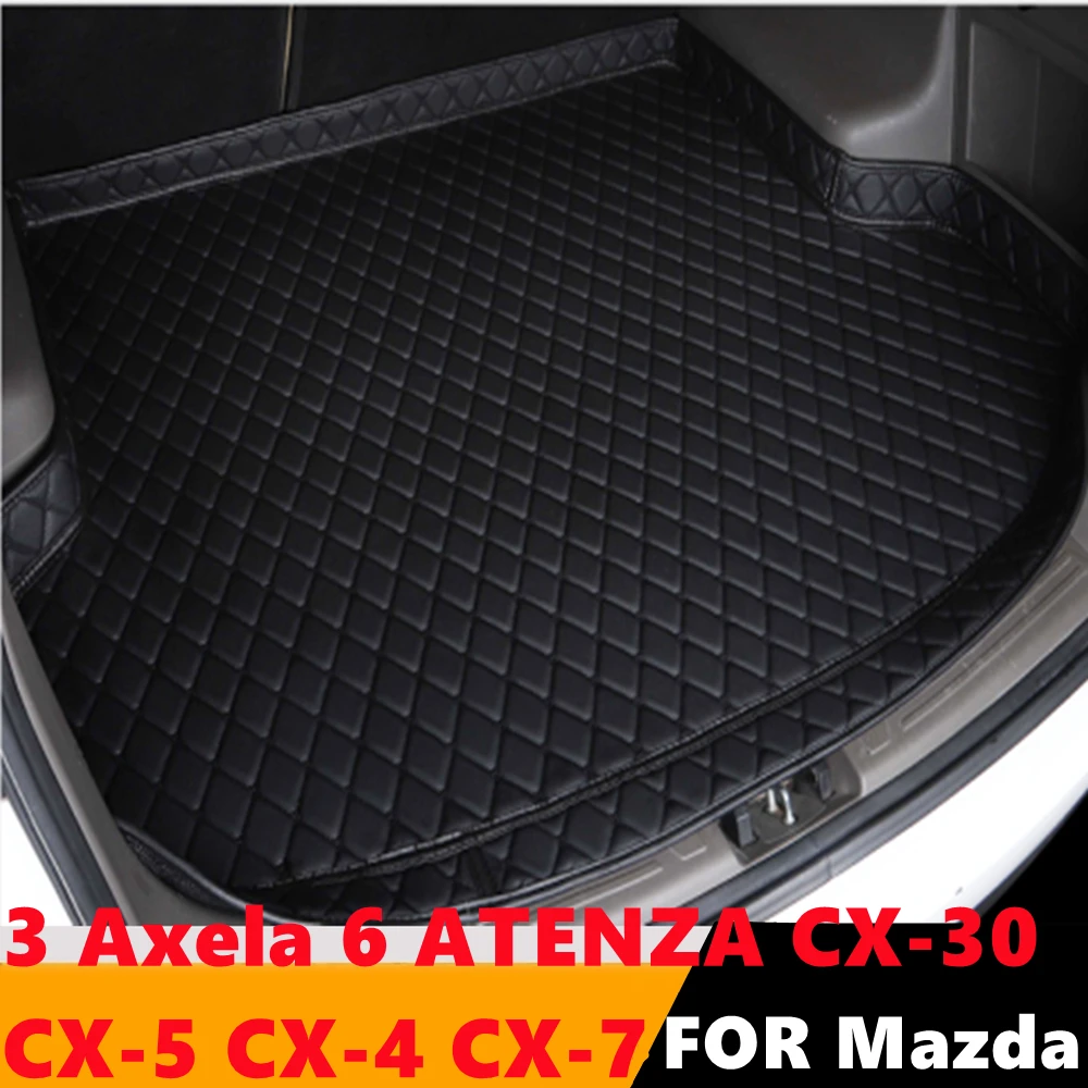 

Sinjayer High Side Car Trunk Mat AUTO Tail Boot Luggage Pad Carpet For MAZDA 3 Axela SEDAN Hatchabck CX4 CX-5 CX7 6 ATENZA CX30