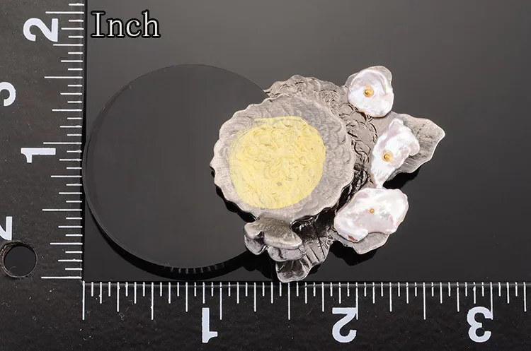 Женская Винтажная брошь с серебряным покрытием IYOE Большая Жемчужная булавка в