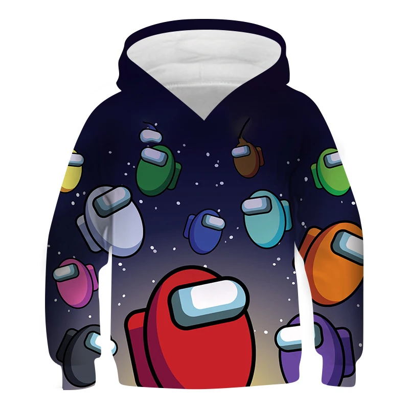 

Amongus Child 3D Cartoon Hooded Sweatshirt Anime Harajuku Fashion Casual Long Sleeve Hoodie Kids Spring Autumn Clothes Boy Top