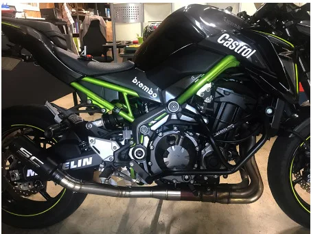 Z900 выхлопная средняя труба Соединительная труба круглая 51 мм Глушитель слипоны для Kawasaki Z900 Ninja900 без выхлопной трубы