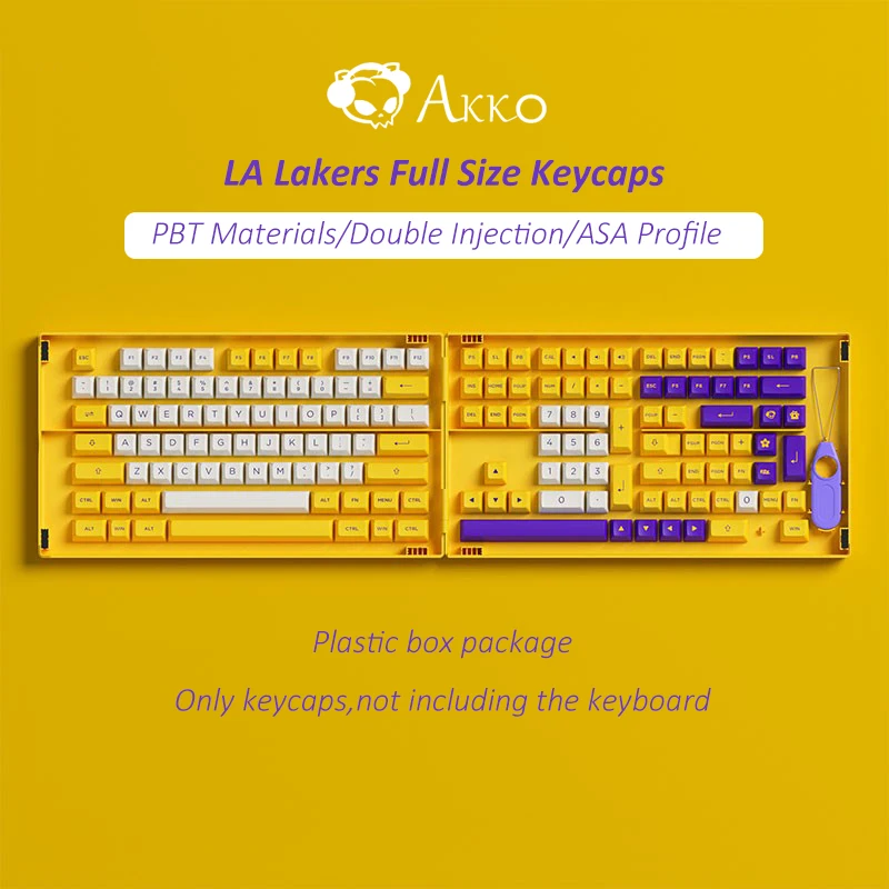 

Набор клавиш AKKO для механической клавиатуры, оригинальный комплект с двойным впрыском, 158 колпачков для механической клавиатуры 61 68 87 104, анг...