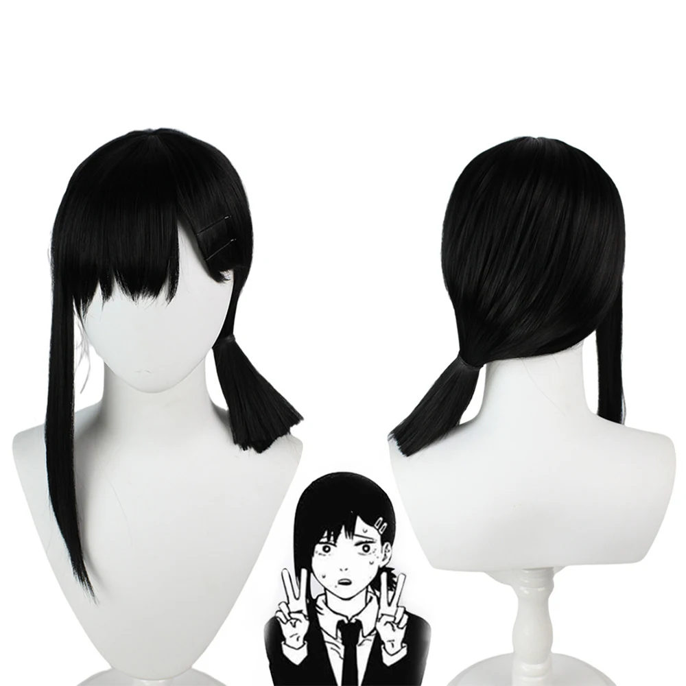 

Chainsaw Man Higashiyama Kobeni Black Wig Cosplay Costume Heat Resistant Synthetic Hair Women Wigs