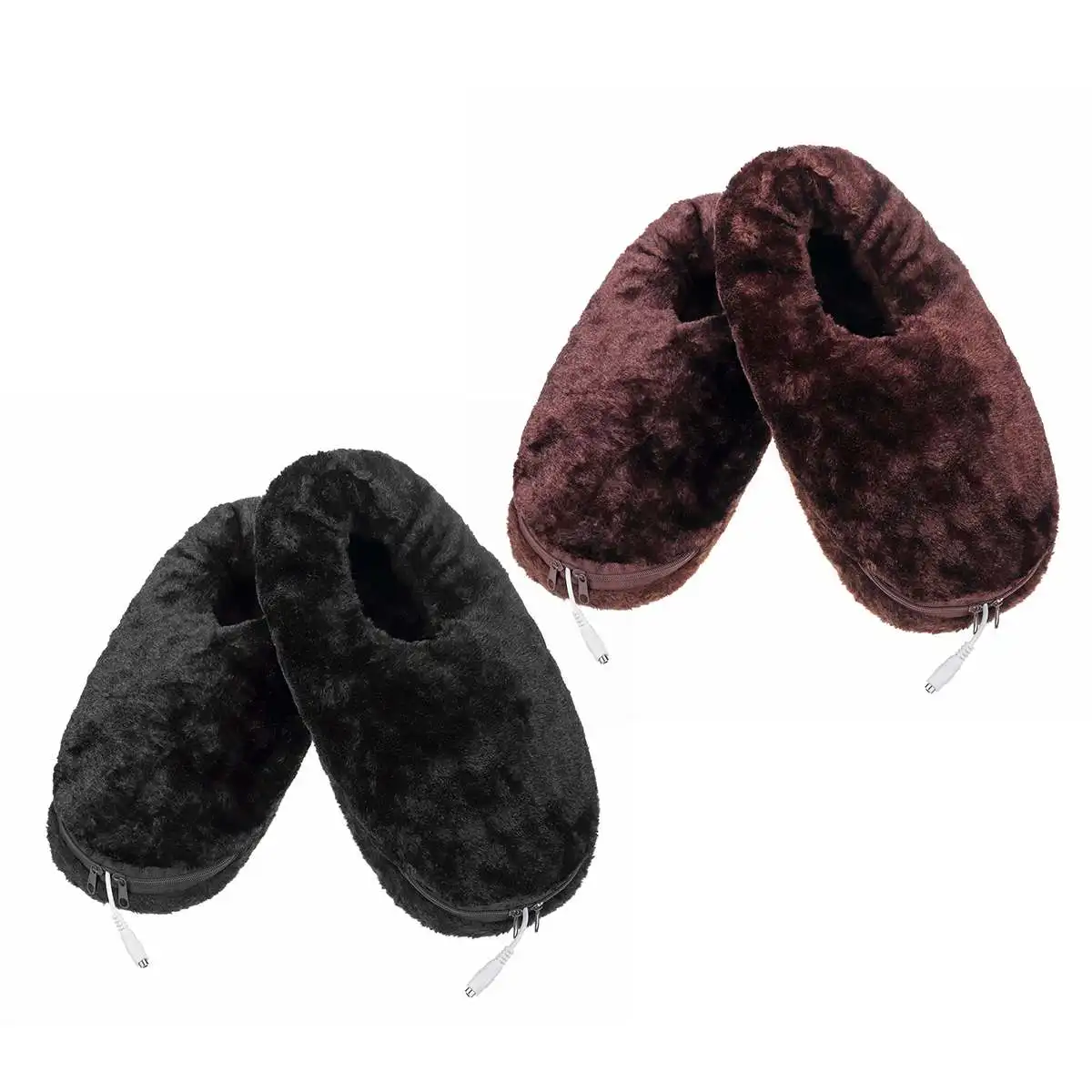 

Unisex Electric Feet Warm Slippers USB Foot Warmer Shoe Winter Warmer Indoor Plush Shoes Electric Heating Slipper Christmas Gift