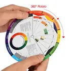 Карточка для смешивания для салона, вращающаяся карточка для пигмента с цветными колесами, мини-инструмент, портативный профессиональный Палетка для тату и геля для ногтей на 360 градусов