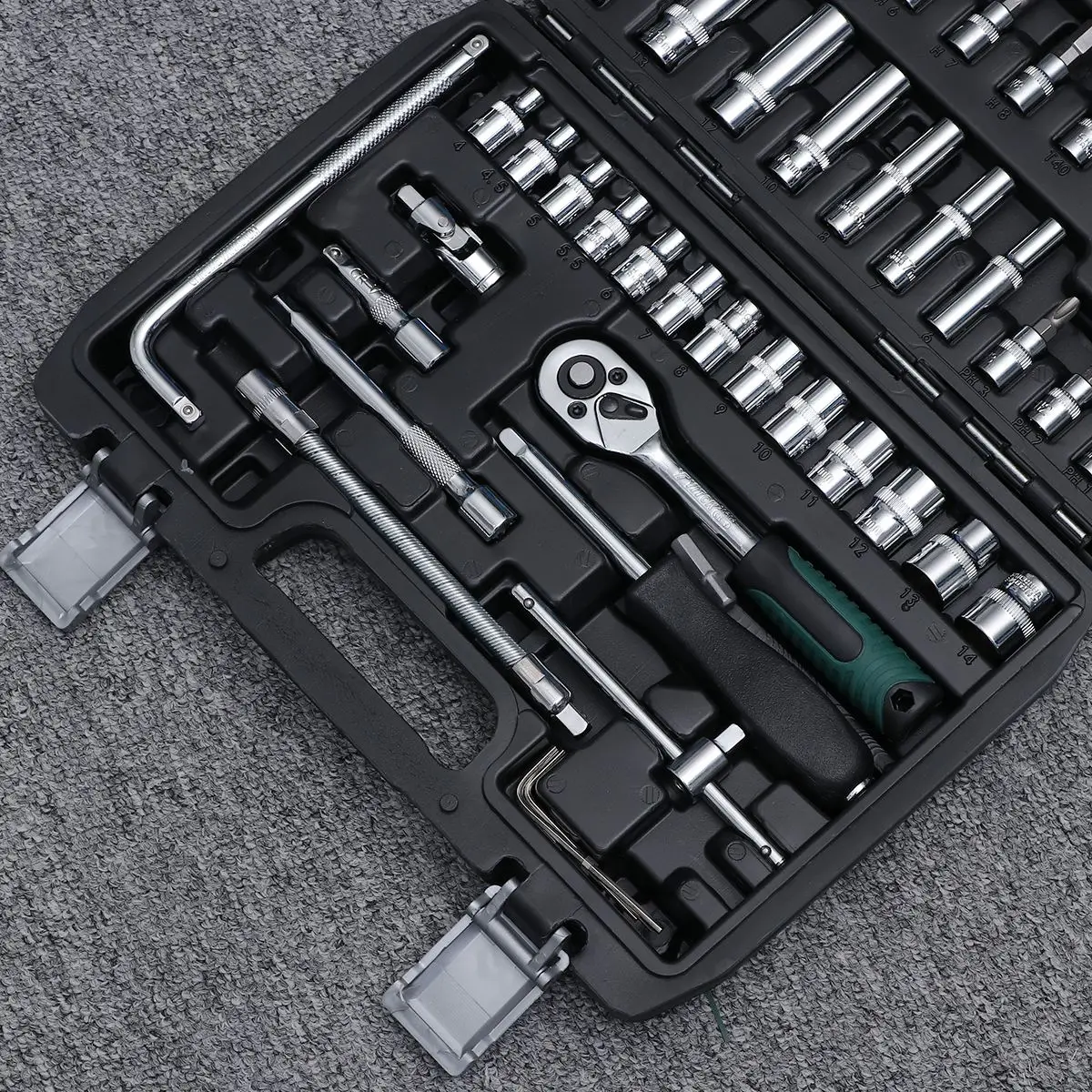 54pcs Car Repair Tool Kit Automobile Motorcycle Tools Precision Ratchet Wrench Set Hardware with Black Box |