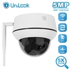 UniLook 5MP PTZ Беспроводная ip-камера наружная поддержка 5X Zoom двухсторонняя аудио 2,7-13,5 мм объектив Wifi PTZ купольная камера P2P View CamHi