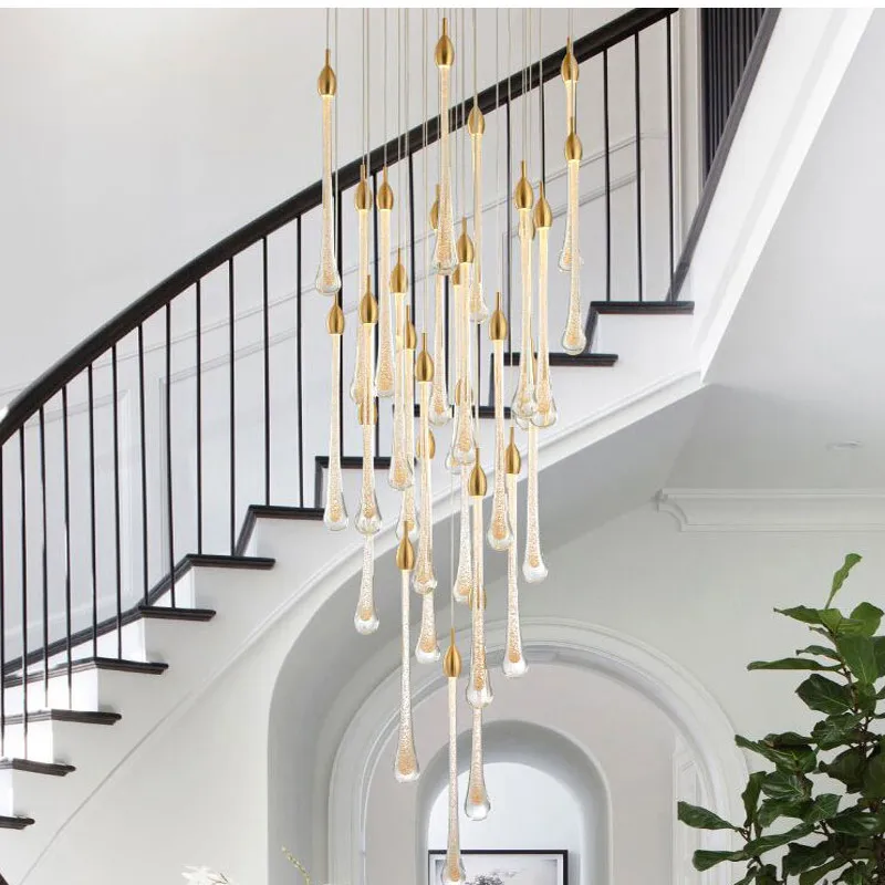 Подвесной светильник Allure современный роскошный хрустальный длинный подвесной