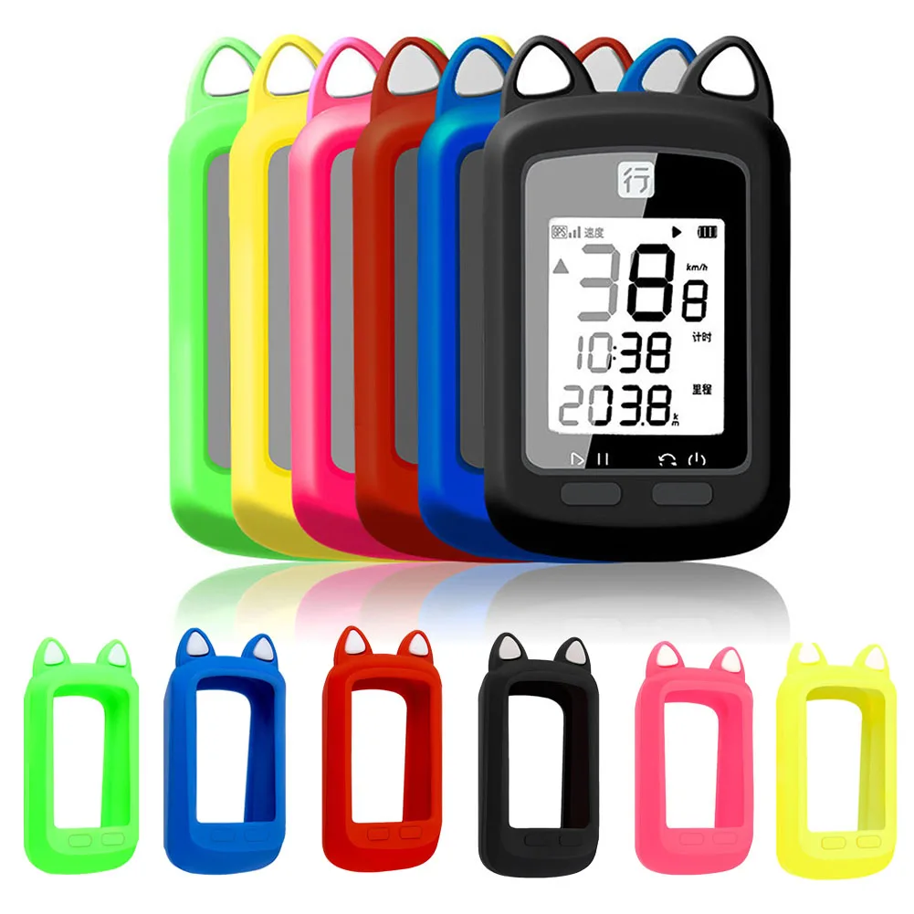 

1pc Cat Ear Bike Code Cover For XOSS G DIY Speedometer Watch Protective Cover Silicone Anti-Drop Optional Color Shock Proof