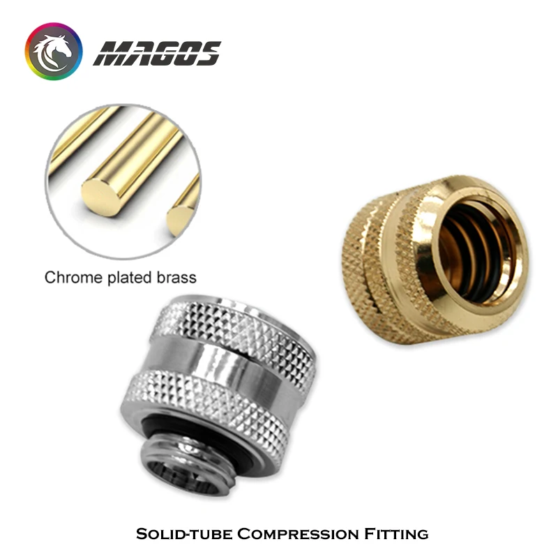 Компрессионный фитинг с твердой трубкой OD 14 мм для акрила меди жесткой трубы из