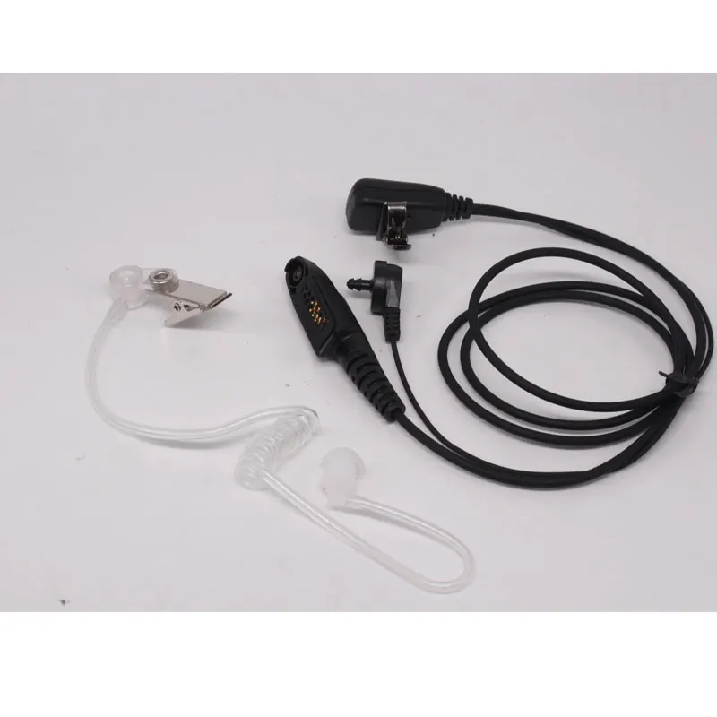 2 wire Air Acoustic PTT Earpiece for Motorola GP328 Plus GP338 Plus GP344 GP388 GL2000 W/mic Air Tube for Earphone, Ear Mic