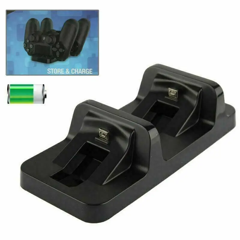 

Gaming Supply Dual USB Charging Station Controller Stand For Playstation 4 PS4