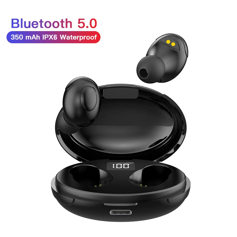 

T5 TWS Wireless Bluetooth Earphone In Ear Earbuds LED Display Headsets Stereo Bass Sound Headphone For Huawei Xiaomi IPhone