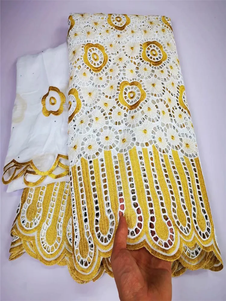 

Black african bazin riche fabric 2+5yards embroidery cotton swiss lace fabric for dress wedding F1299