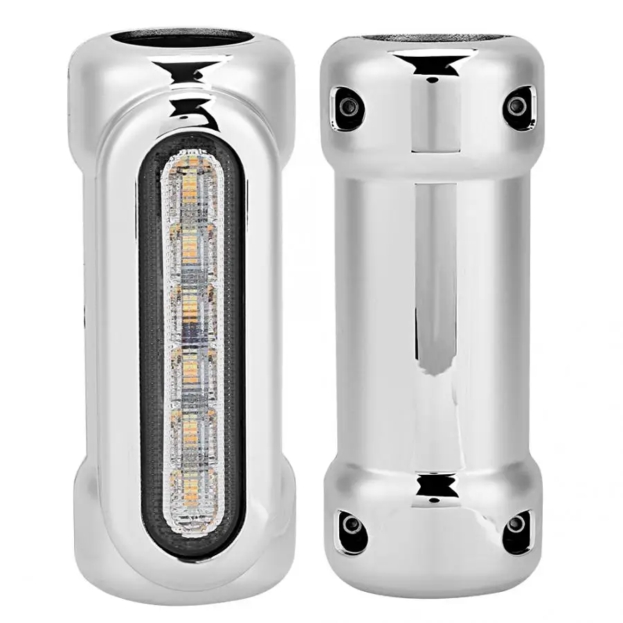 1 пара мотоциклов шоссе бар прозрачные линзы горки светодиодные фары указатель