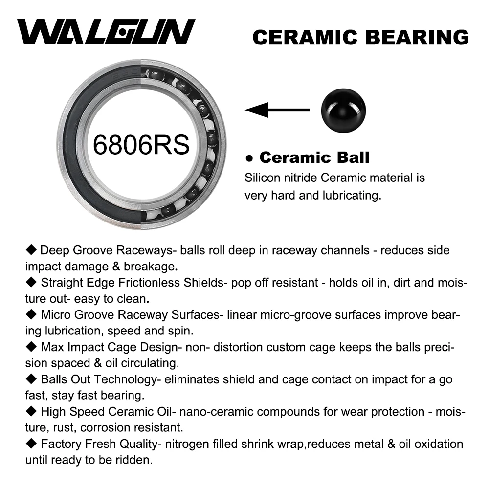 WALGUN резьбовые BSA30 керамические велосипедные нижние кронштейны для дорожного