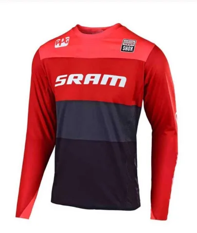 Горные Джерси эндуро Mx крест Мотокросс FIT SRAM Джерси Байк мото Джерси BMX DH Джерси - Цвет: Золотой