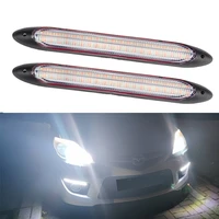 2pcs daytime running lights for car led drl turn signal light strip sequential waterproof flexible 12v