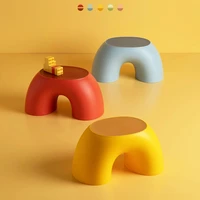 simple semi ring rainbow small bench home indoor chair children stool footboard furniture stool toy sofa kids bedroom interior d