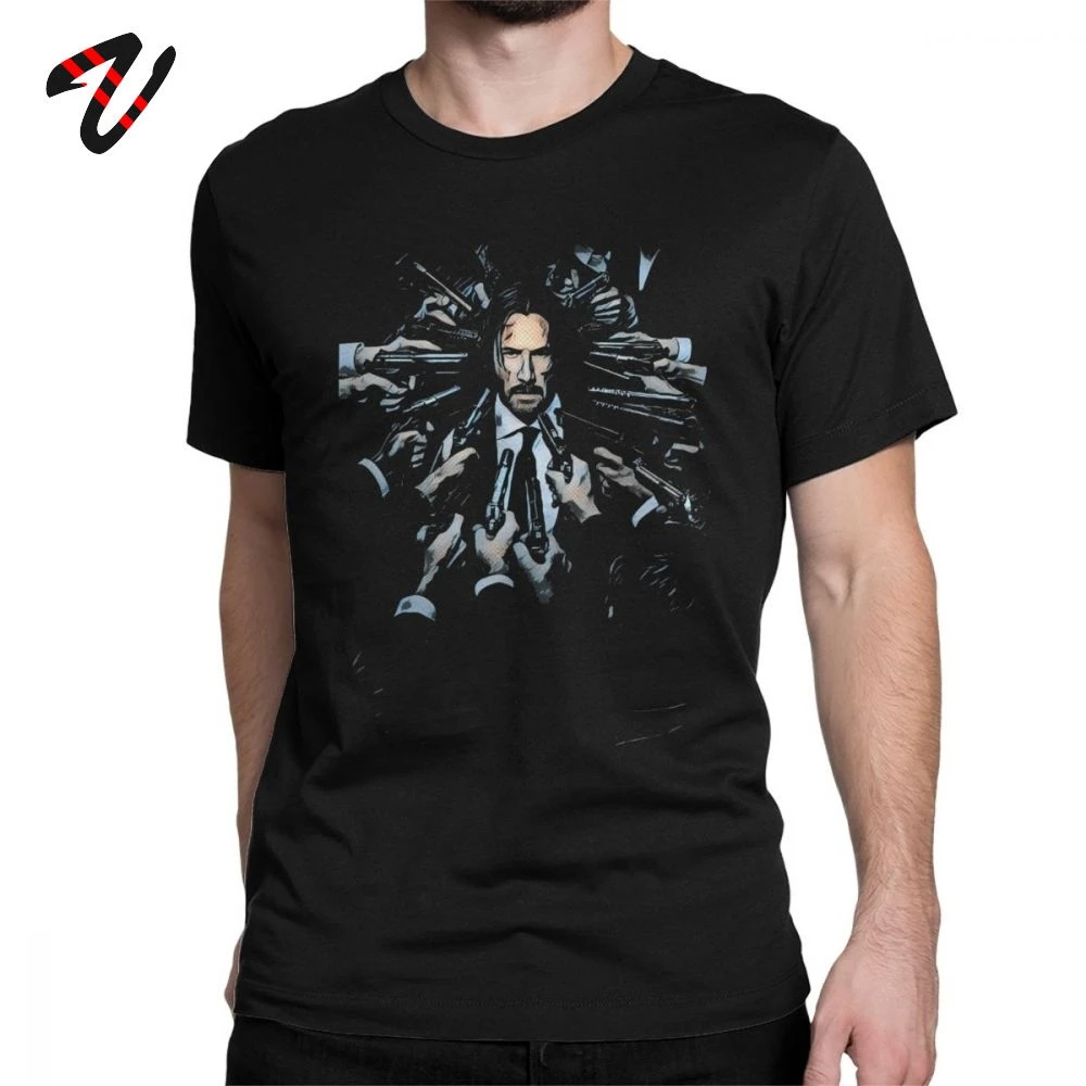 Джон фитиль мужские футболки новые Keanu насилие активная фильм футболка с