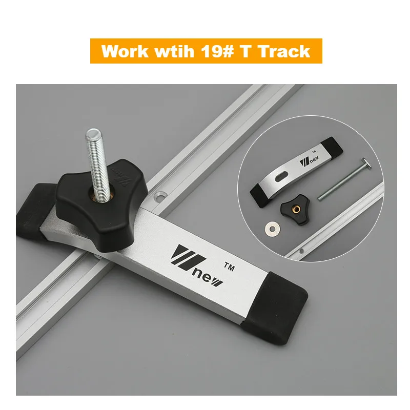 Деревообрабатывающий желоб зажимные блоки Platen Miter Track Slider Bar нажимная пластина M8