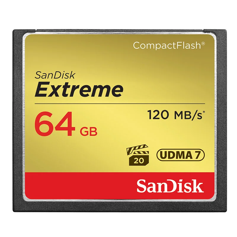 Оригинальная SanDisk Extreme PRO CompactFlash CF карта 128 Гб 64 ГБ 32 ГБ высокоскоростная Компактная флеш-карта для DSLR и HD видеокамеры - Емкость: 64GB