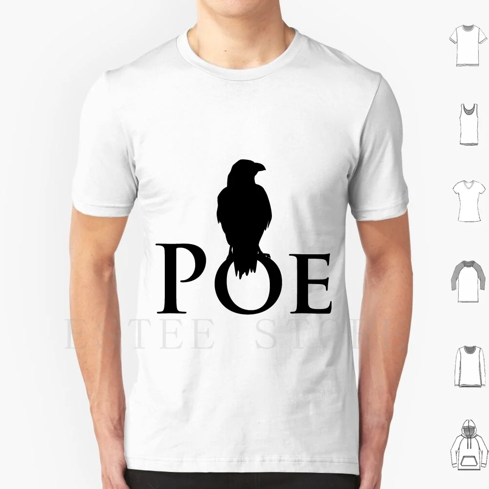 Ворон сидит на Е. A. Мужская хлопковая футболка Poe 6xl кролик Эдгар Аллан невермор