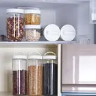 Кухонный прозрачный контейнер для хранения пищевых продуктов с крышками, герметичный горшок, зерновые зерна, зерно, рис, герметичный пластиковый контейнер для сухого молока