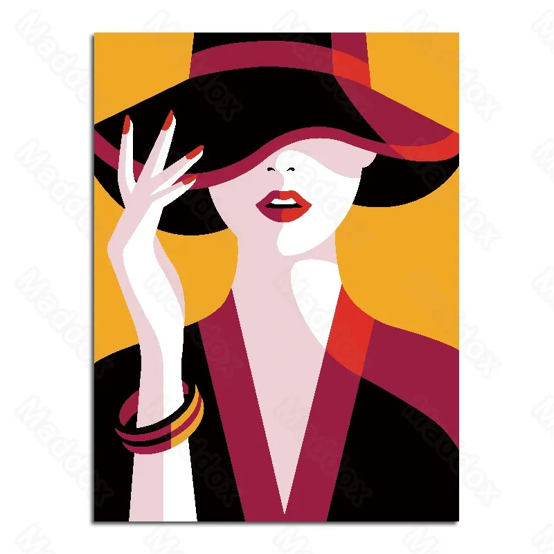 

Wall Pictures for Living Room Personalized Fashionable Girl Hanging Paintings Modern Fashion Corridor Bedroom Paintings Murals