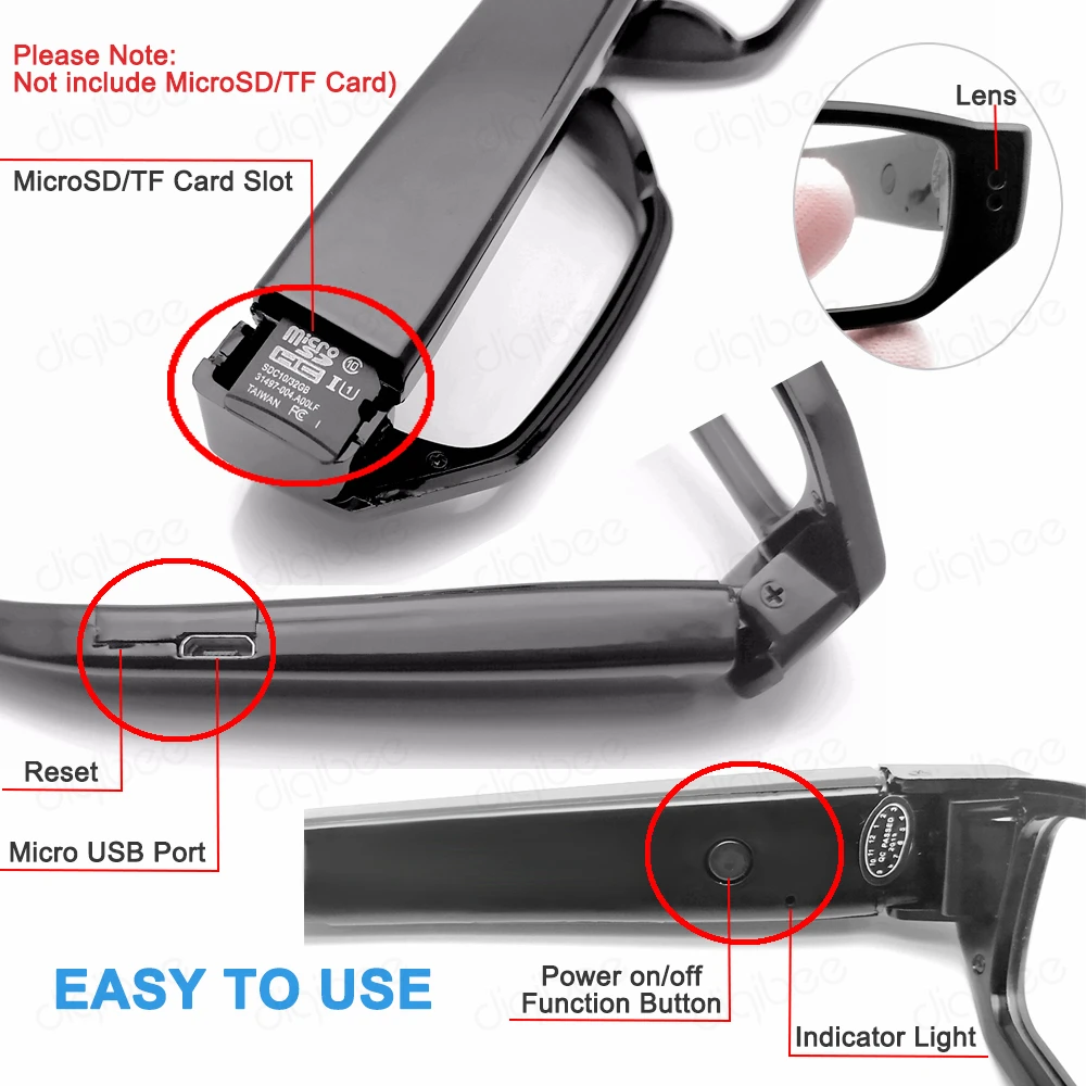 Новинка умная мини-камера HD 1080P очки интеллектуальная камера для вождения