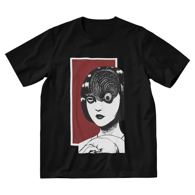 

Male Tomie Junji Ito Uzumaki T-Shirt Graphic Japan Horror Manga Streetwear Tshirt Short Sleeve Cool T Shirt Homme Cotton Tee