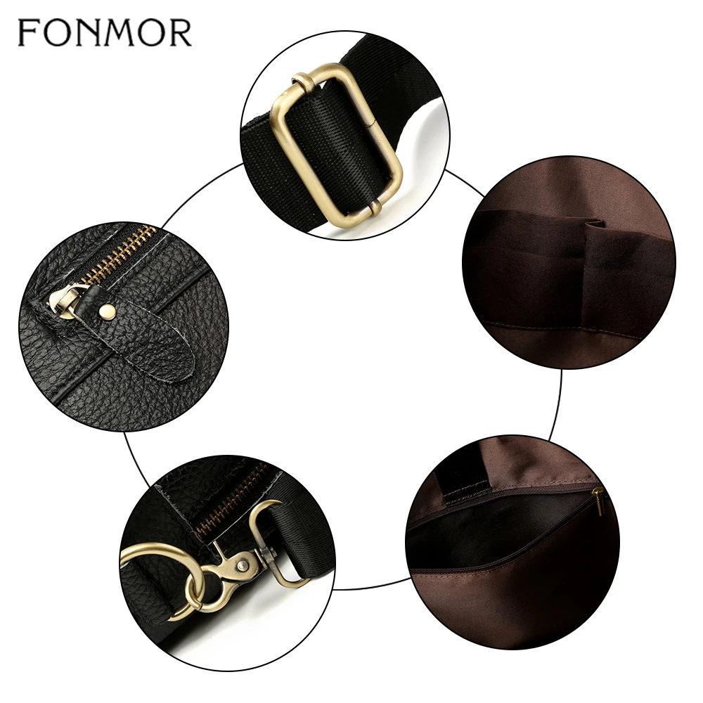 Fonmor мужской портфель сумка для ноутбука через плечо сумки коричневые дорожные из