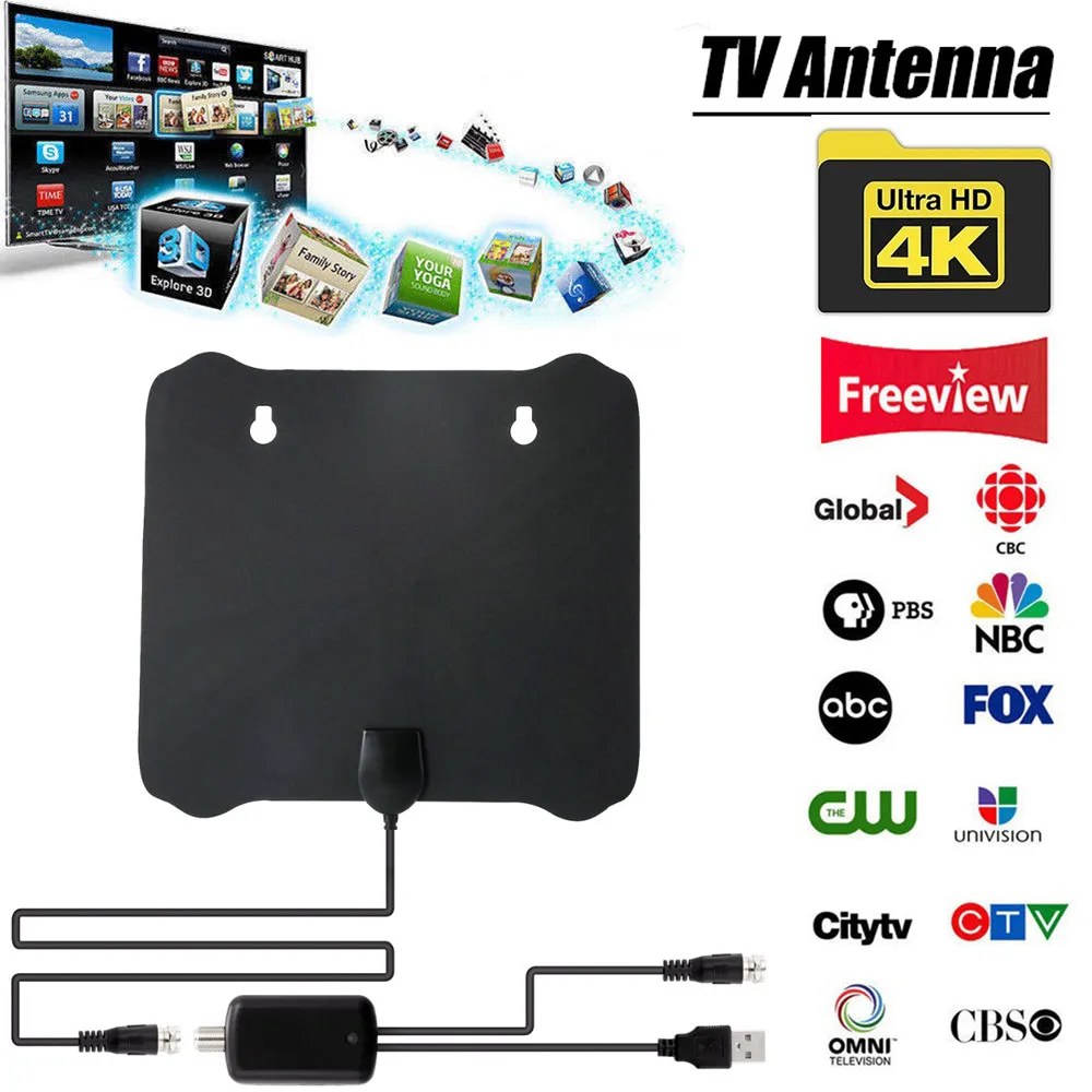 Hengshanlao HDTV антенны для помещений 1080 миль цифровой серфинговый усилитель DVB T/T2 Fox UHF