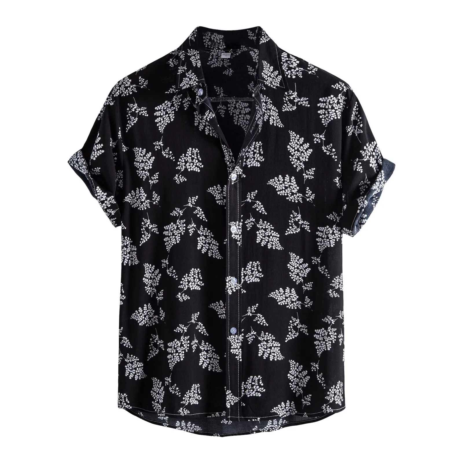 

Men's Summer shirt hawaiian Printed Turndown Collar Casual Short-Sleeved Shirts Tops Blouse men clothing chemise homme 2022